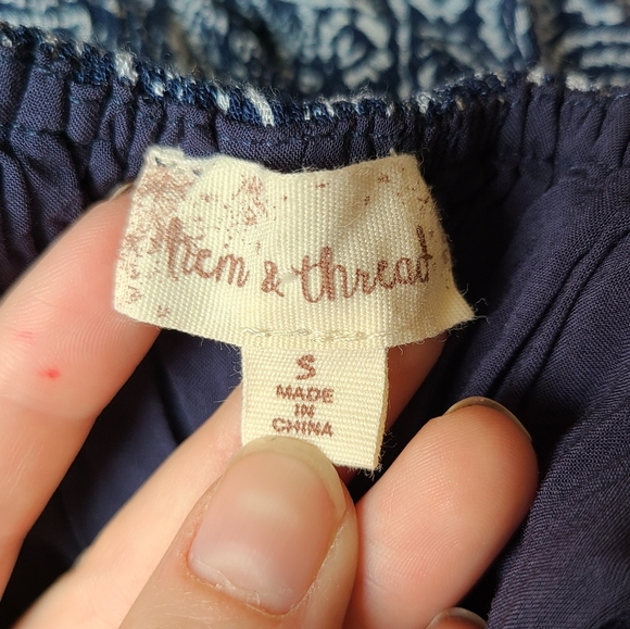 Hem & Thread Blue Boho Strappy Tassel Maxi Dress - Picture 5 of 6